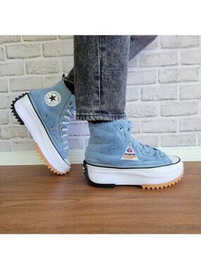 ❤️Converse Run Star Hike Hi Platform Faux Fur 10.5 Womens Shoes Sneaker A13381C